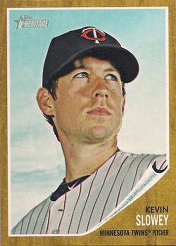 #166 Kevin Slowey - Minnesota Twins - 2011 Topps Heritage Baseball