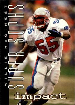 #166 Willie McGinest - New England Patriots - 1995 SkyBox Impact Football