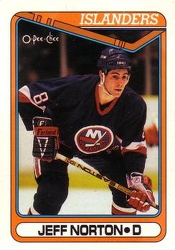 #166 Jeff Norton - New York Islanders - 1990-91 O-Pee-Chee Hockey