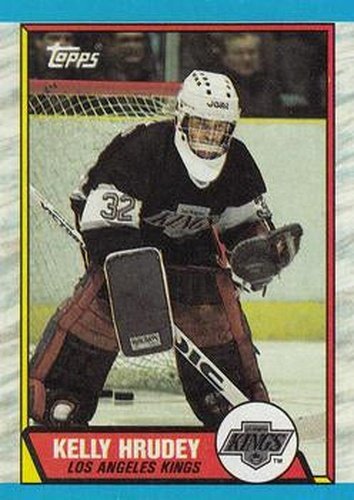 #166 Kelly Hrudey - Los Angeles Kings - 1989-90 Topps Hockey
