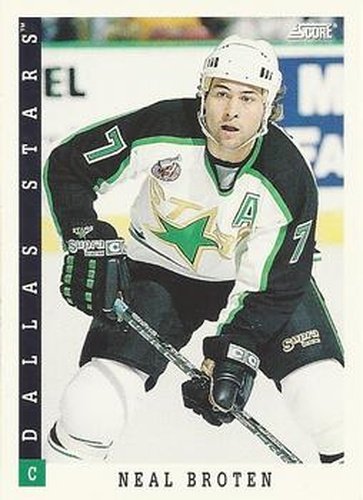 #166 Neal Broten - Dallas Stars - 1993-94 Score Canadian Hockey