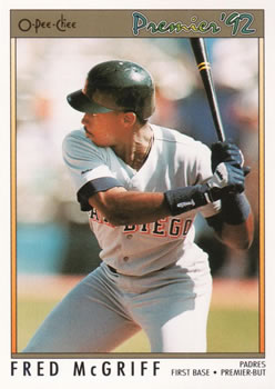 #166 Fred McGriff - San Diego Padres - 1992 O-Pee-Chee Premier Baseball