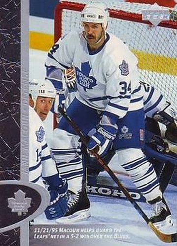 #166 Jamie Macoun - Toronto Maple Leafs - 1996-97 Upper Deck Hockey