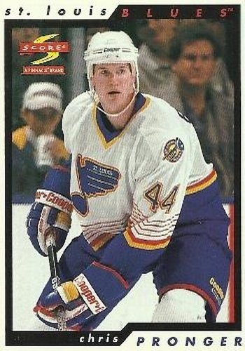 #166 Chris Pronger - St. Louis Blues - 1996-97 Score Hockey