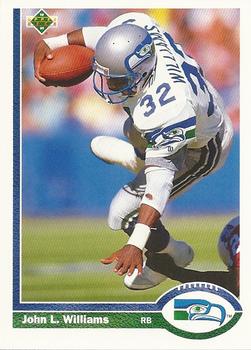 #166 John L. Williams - Seattle Seahawks - 1991 Upper Deck Football
