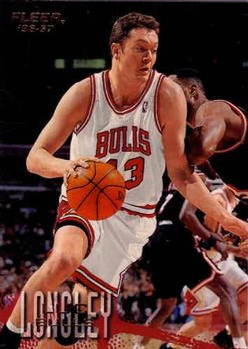 #166 Luc Longley - Chicago Bulls - 1996-97 Fleer Basketball