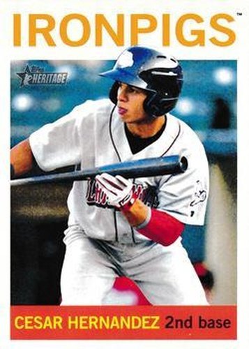 #166 Cesar Hernandez - Lehigh Valley IronPigs - 2013 Topps Heritage Minor League Baseball
