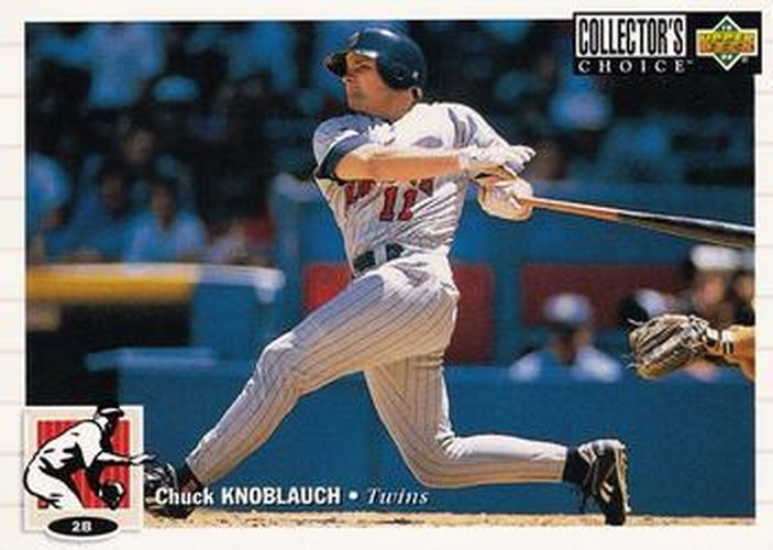 #166 Chuck Knoblauch - Minnesota Twins - 1994 Collector's Choice Baseball