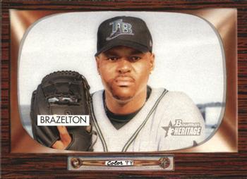 #166 Dewon Brazelton - Tampa Bay Devil Rays - 2004 Bowman Heritage Baseball