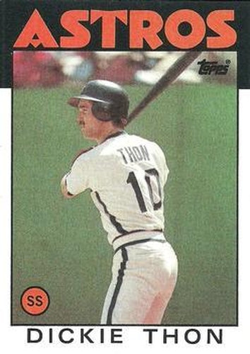 #166 Dickie Thon - Houston Astros - 1986 Topps Baseball