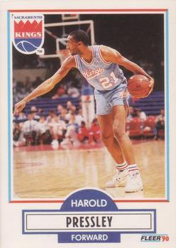 #166 Harold Pressley - Sacramento Kings - 1990-91 Fleer Basketball