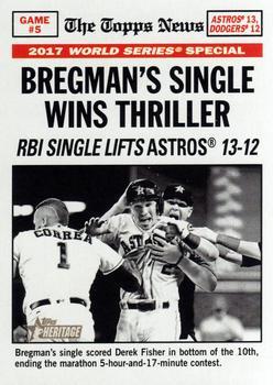 #166 Bregman's Single Wins Thriller Alex Bregman - Houston Astros - 2018 Topps Heritage Baseball