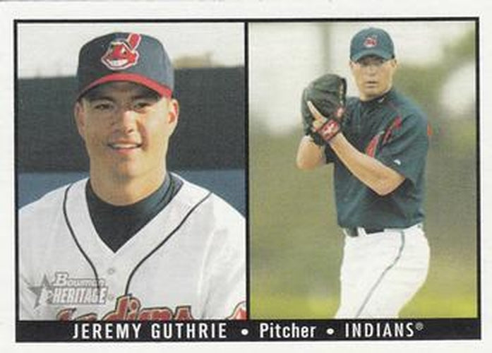 #166 Jeremy Guthrie - Cleveland Indians - 2003 Bowman Heritage Baseball