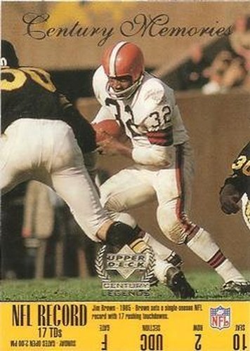 #166 Jim Brown - Cleveland Browns - 1999 Upper Deck Century Legends Football