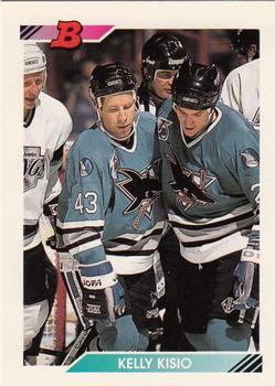 #166 Kelly Kisio - San Jose Sharks - 1992-93 Bowman Hockey