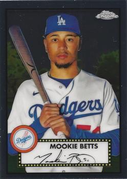 #166 Mookie Betts - Los Angeles Dodgers - 2021 Topps Chrome Platinum Anniversary Baseball