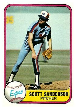 #166 Scott Sanderson - Montreal Expos - 1981 Fleer Baseball