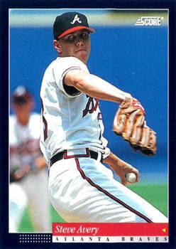 #166 Steve Avery - Atlanta Braves -1994 Score Baseball