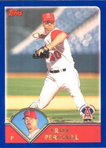 #166 Troy Percival - Anaheim Angels - 2003 Topps Baseball