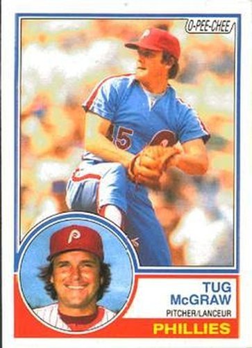 #166 Tug McGraw - Philadelphia Phillies - 1983 O-Pee-Chee Baseball