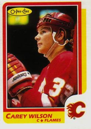 #166 Carey Wilson - Calgary Flames - 1986-87 O-Pee-Chee Hockey