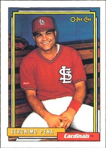 #166 Geronimo Pena - St. Louis Cardinals - 1992 O-Pee-Chee Baseball