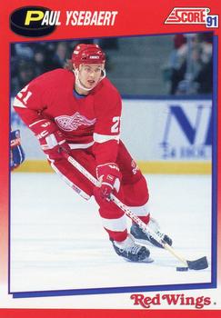 #166 Paul Ysebaert - Detroit Red Wings - 1991-92 Score Canadian Bilingual Hockey