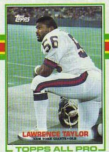 #166 Lawrence Taylor - New York Giants - 1989 Topps Football