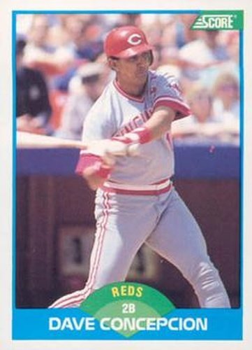 #166 Dave Concepcion - Cincinnati Reds - 1989 Score Baseball
