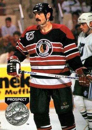 #166 Michel Goulet - Chicago Blackhawks - 1991-92 Pro Set Platinum Hockey