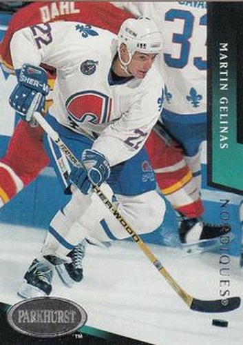 #166 Martin Gelinas - Quebec Nordiques - 1993-94 Parkhurst Hockey