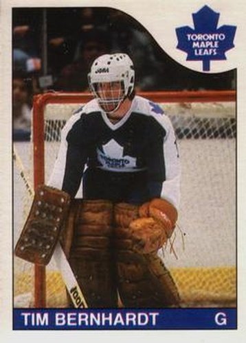 #166 Tim Bernhardt - Toronto Maple Leafs - 1985-86 O-Pee-Chee Hockey