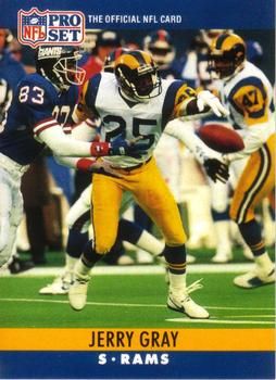 #166 Jerry Gray - Los Angeles Rams - 1990 Pro Set Football