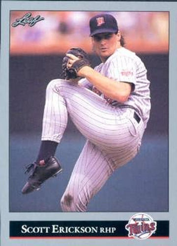 #166 Scott Erickson - Minnesota Twins - 1992 Leaf Baseball