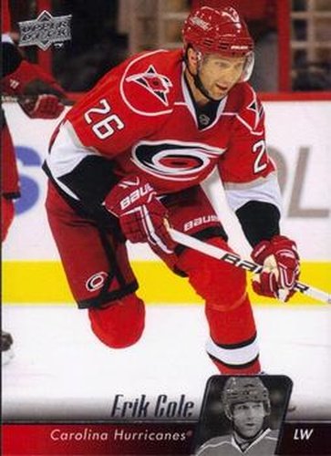 #166 Erik Cole - Carolina Hurricanes - 2010-11 Upper Deck Hockey