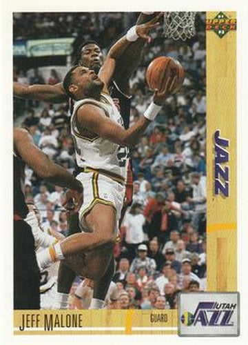 #166 Jeff Malone - Utah Jazz - 1991-92 Upper Deck Basketball