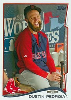 #166b Dustin Pedroia - Boston Red Sox - 2014 Topps Baseball