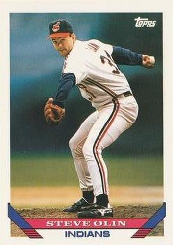 #167 Steve Olin - Cleveland Indians - 1993 Topps Baseball