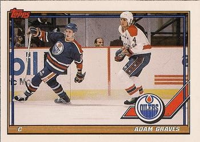 #167 Adam Graves - Edmonton Oilers - 1991-92 Topps Hockey