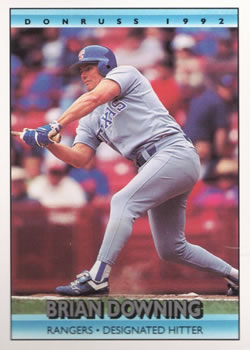 #167 Brian Downing - Texas Rangers - 1992 Donruss Baseball