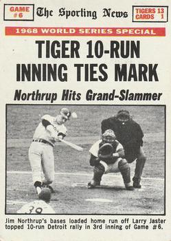 #167 World Series Game #6 - Tiger 10-Run Inning Ties Mark - Detroit Tigers / St. Louis Cardinals - 1969 Topps Baseball