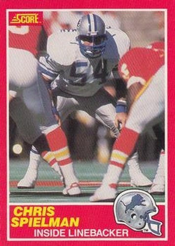 #167 Chris Spielman - Detroit Lions - 1989 Score Football