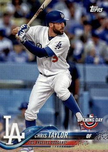 #167 Chris Taylor - Los Angeles Dodgers - 2018 Topps Opening Day Baseball