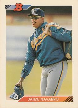 #167 Jaime Navarro - Milwaukee Brewers - 1992 Bowman Baseball