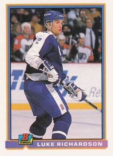#167 Luke Richardson - Toronto Maple Leafs - 1991-92 Bowman Hockey