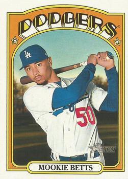 #167 Mookie Betts - Los Angeles Dodgers - 2021 Topps Heritage Baseball