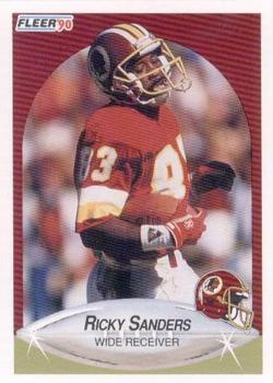 #167 Ricky Sanders - Washington Redskins - 1990 Fleer Football