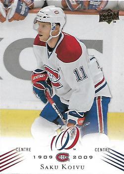 #167 Saku Koivu - Montreal Canadiens - 2008-09 Upper Deck Montreal Canadiens Centennial Hockey