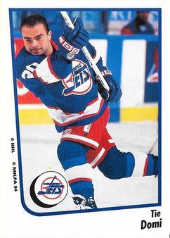 #167 Tie Domi - Winnipeg Jets - 1994-95 Panini Hockey Stickers