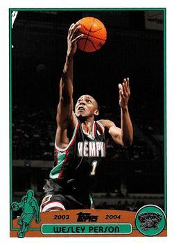 #167 Wesley Person - Memphis Grizzlies - 2003-04 Topps Basketball